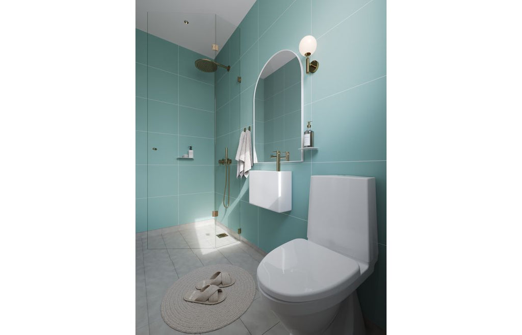 Aqua Mint Contemporary Tile Effect Wall Panel - 2400 x 600 mm