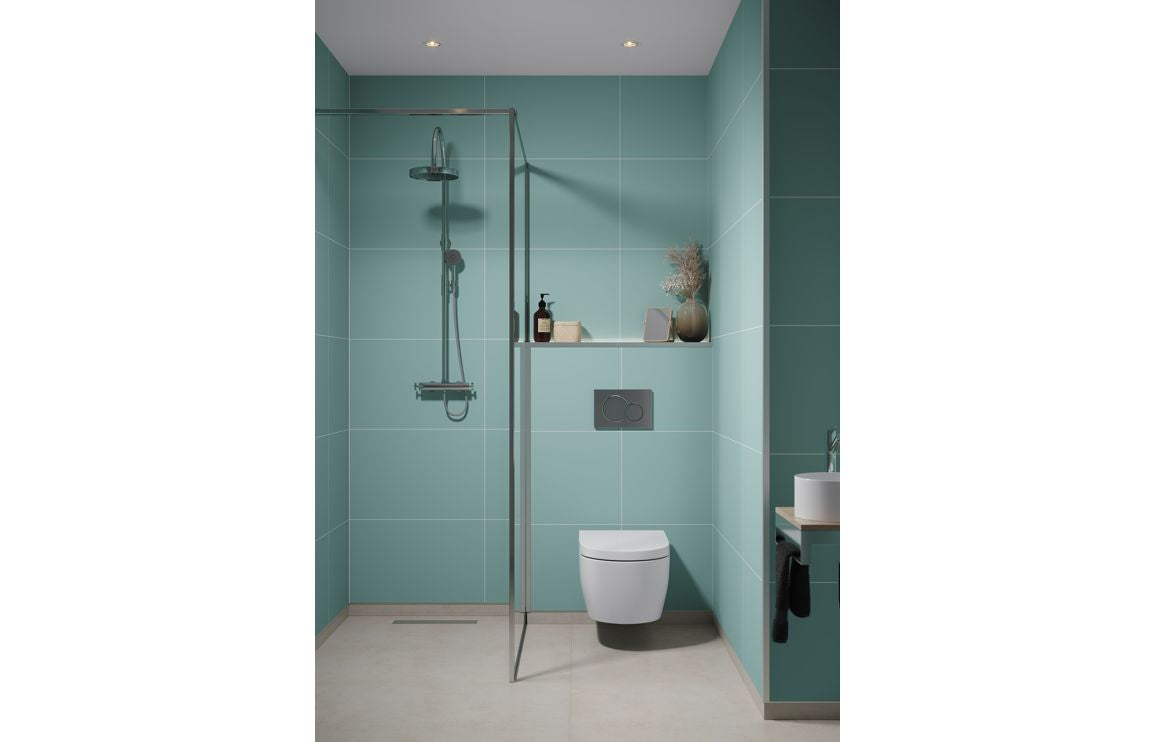 Aqua Mint Contemporary Tile Effect Wall Panel - 2400 x 600 mm