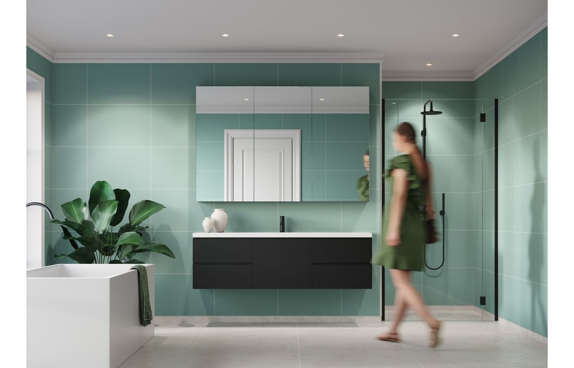 Aqua Mint Contemporary Tile Effect Wall Panel - 2400 x 600 mm
