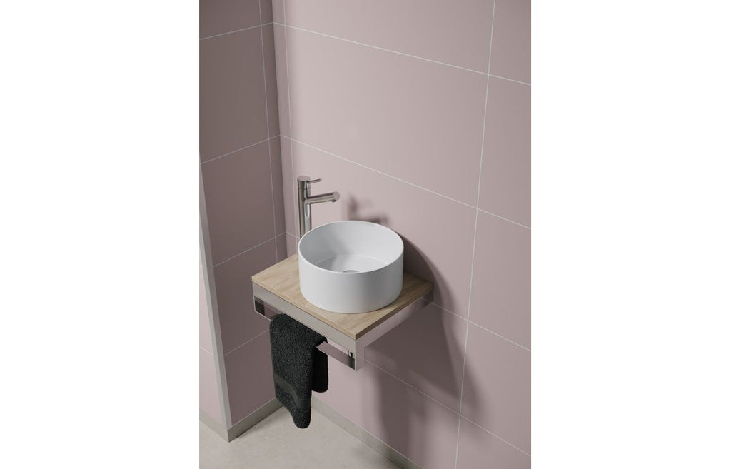 Dusky Pink Contemporary Tile Effect Wall Panel - 2400 x 600 mm