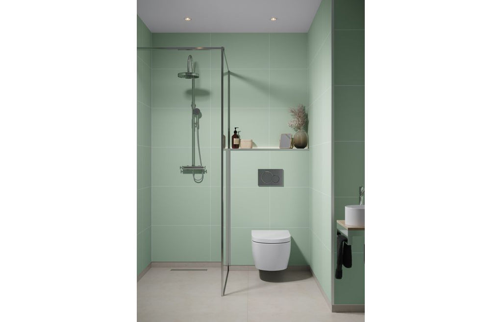 Light Green Contemporary Tile Effect Wall Panel - 2400 x 600 mm