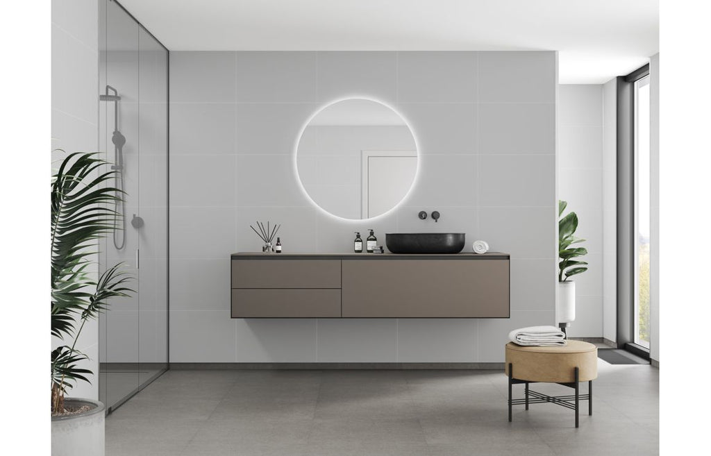 Light Grey Contemporary Tile Effect Wall Panel - 2400 x 600 mm
