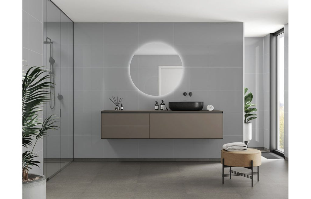 Medium Grey Contemporary Tile Effect Wall Panel - 2400 x 600 mm