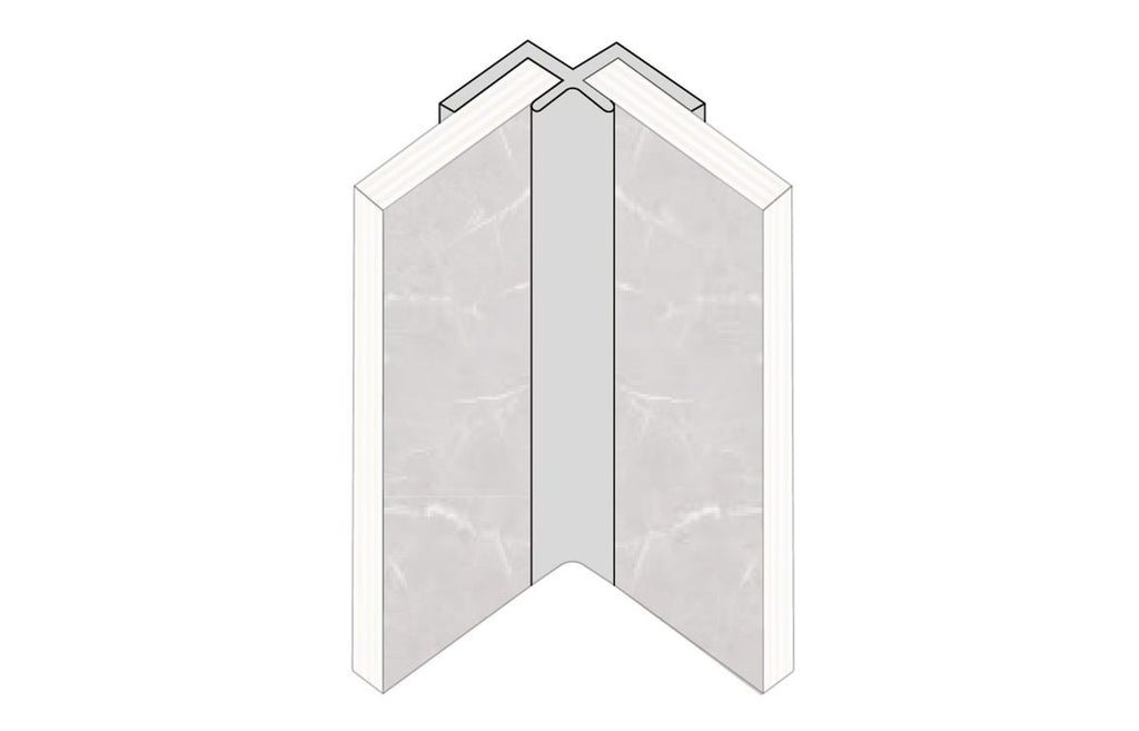 Internal Corner Profile for Wall Panel 2400 mm - Chrome, White, Aluminium