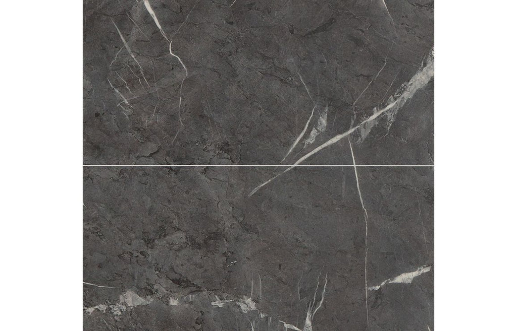 Black Marble Tile Effect Wall Panel - 2400 x 600 mm