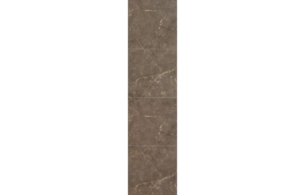 Brown Marble Tile Effect Wall Panel - 2400 x 600 mm