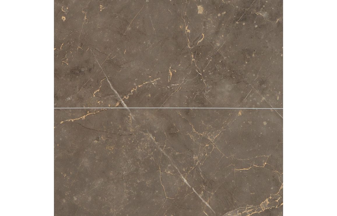 Brown Marble Tile Effect Wall Panel - 2400 x 600 mm