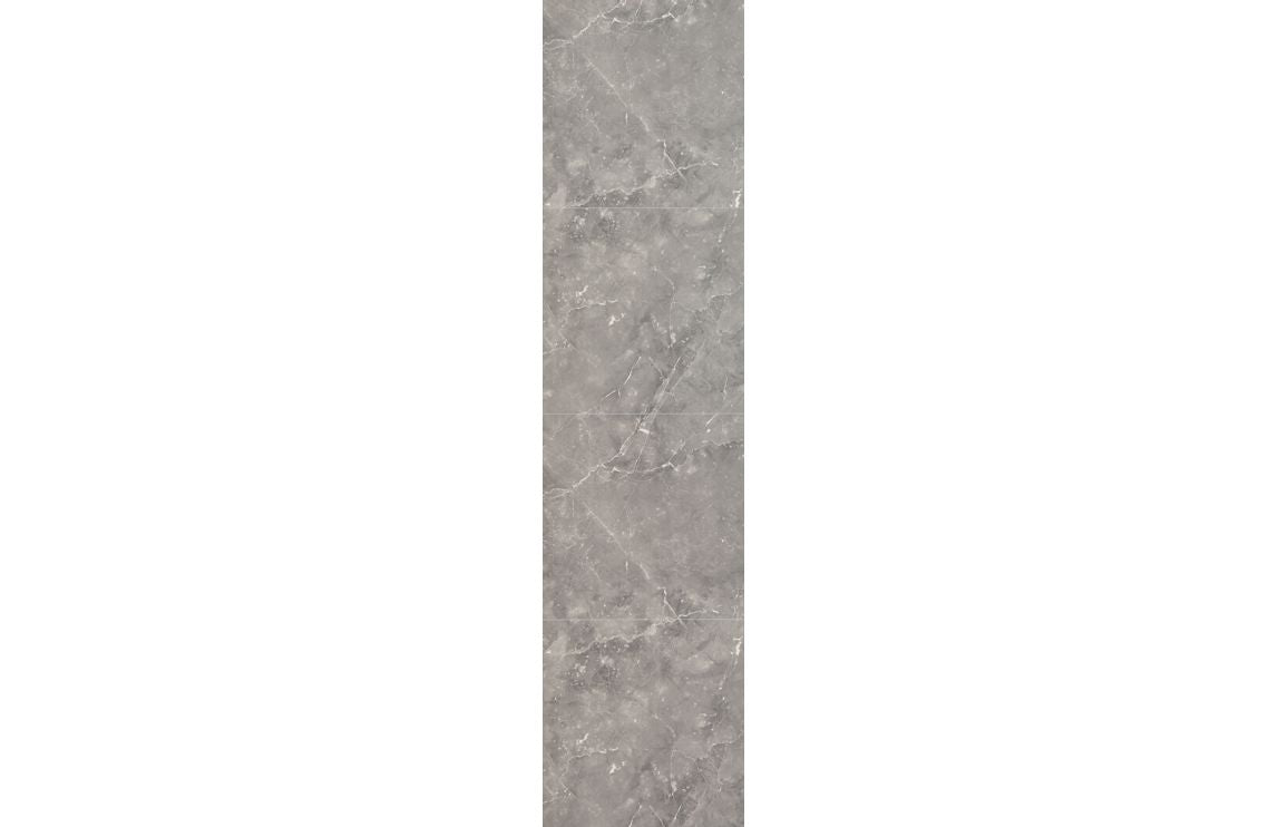 Grey Marble Tile Effect Wall Panel - 2400 x 600 mm