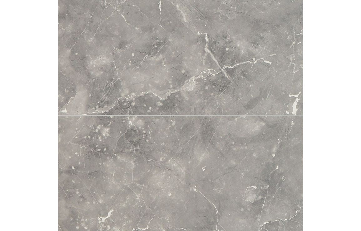 Grey Marble Tile Effect Wall Panel - 2400 x 600 mm