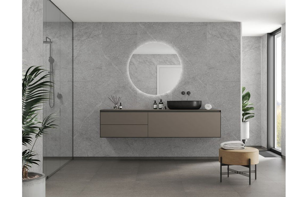 Polished Stone Marble Tile Effect Wall Panel - 2400 x 600 mm