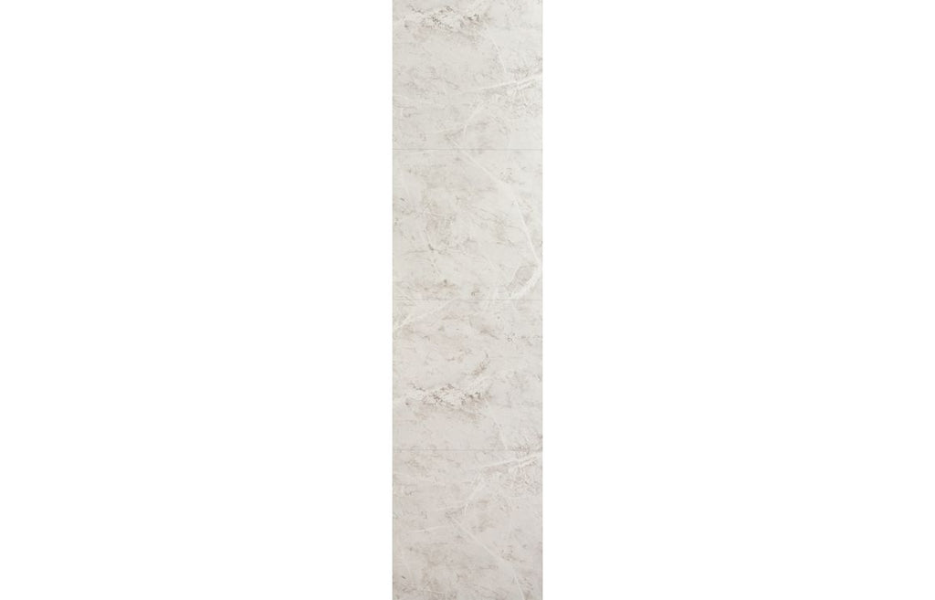 White Marble Tile Effect Wall Panel - 2400 x 600 mm