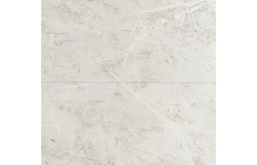 White Marble Tile Effect Wall Panel - 2400 x 600 mm