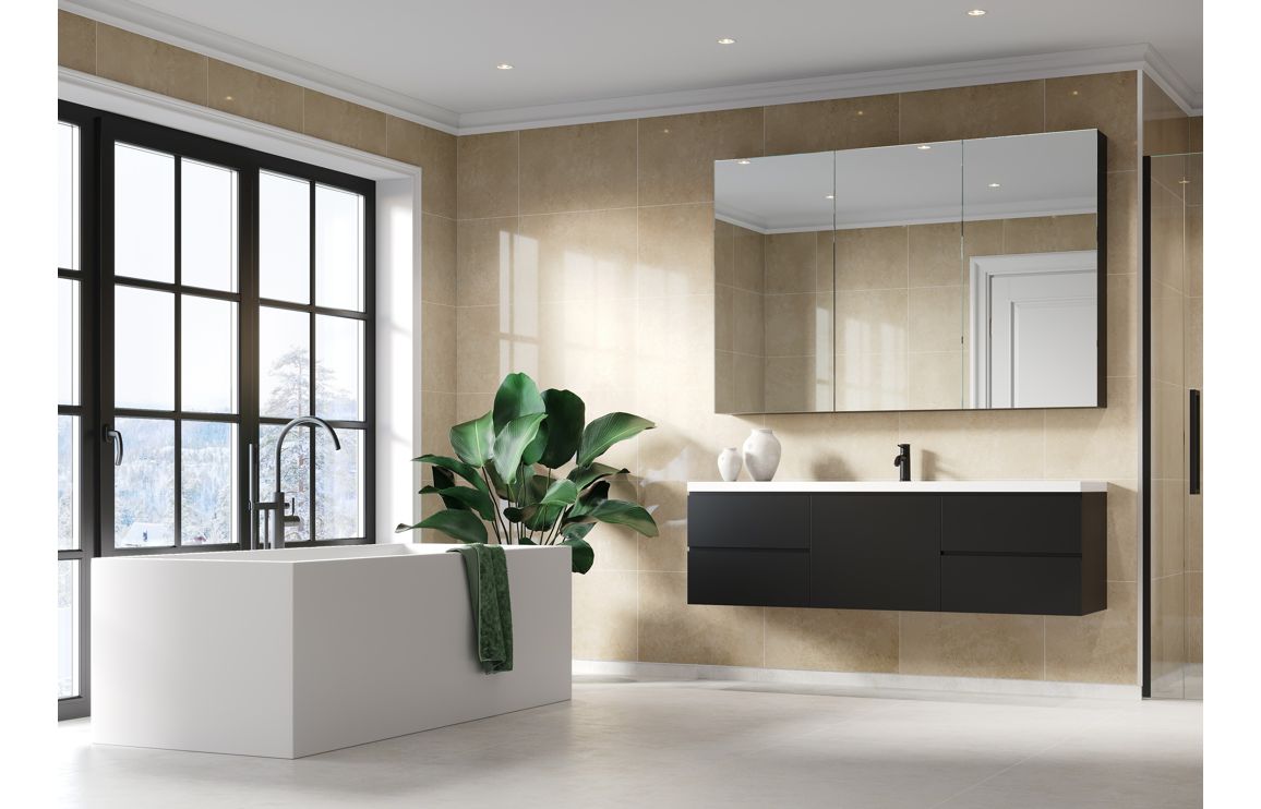 Desert Gloss Scandinavian Tile Effect Wall Panel - 2400 x 600 mm