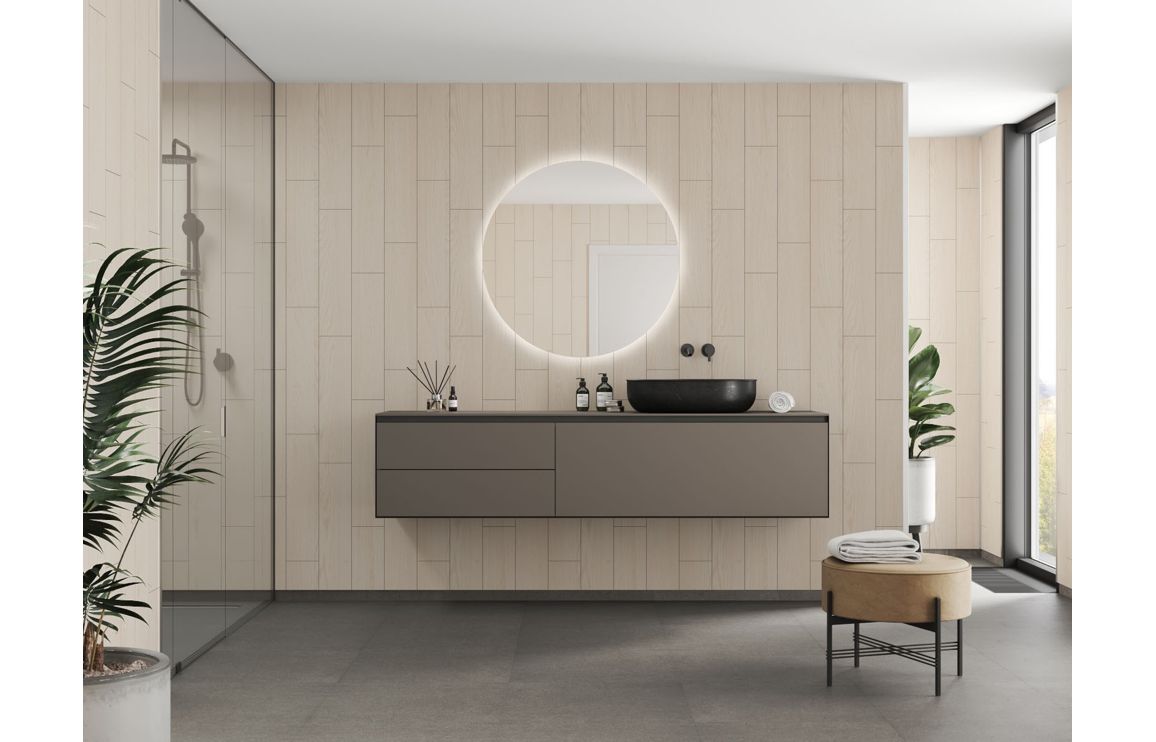 Light Wood Scandinavian Vertical Plank Wood Effect Wall Panel - 2400 x 600 mm