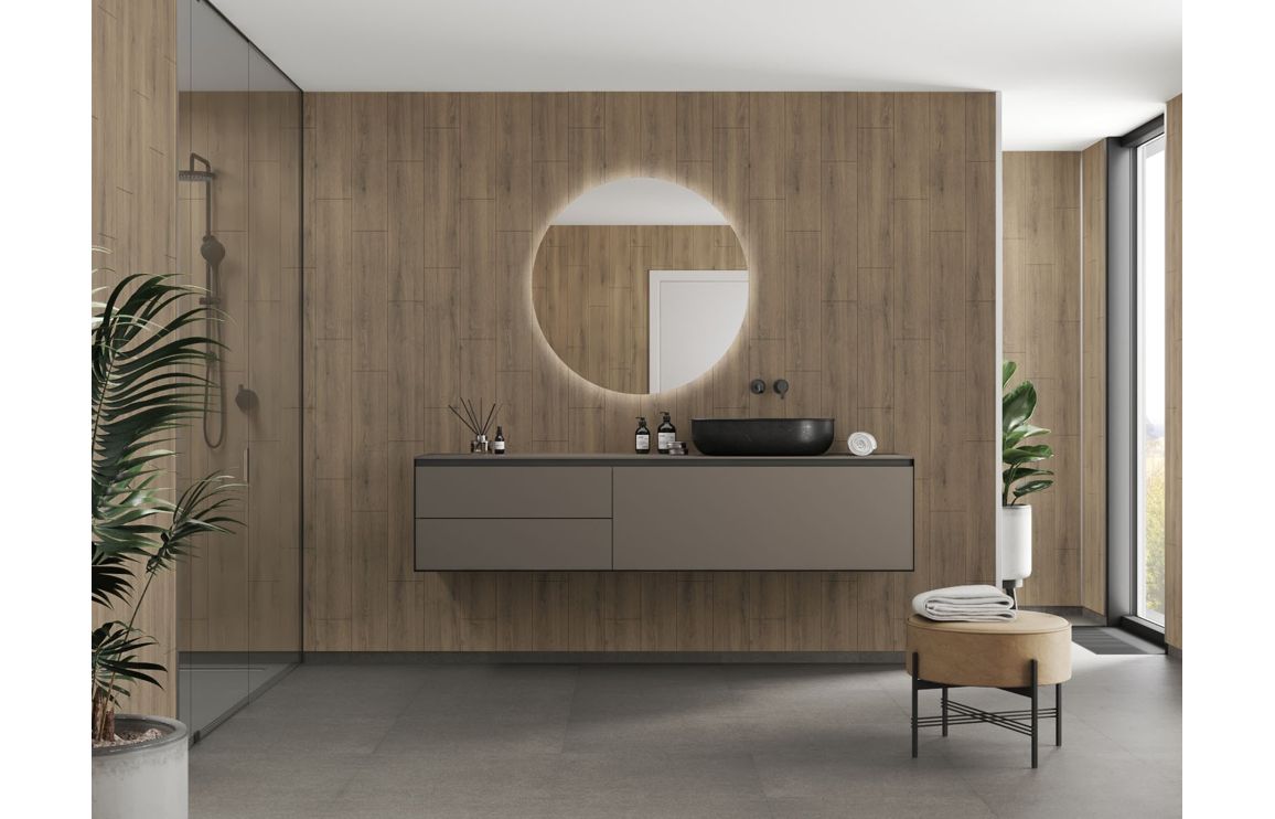 Pure Oak Scandinavian Vertical Plank Wood Effect Wall Panel - 2400 x 600 mm