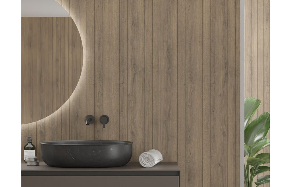Pure Oak Scandinavian Slat Wood Effect Wall Panel - 2400 x 600 mm