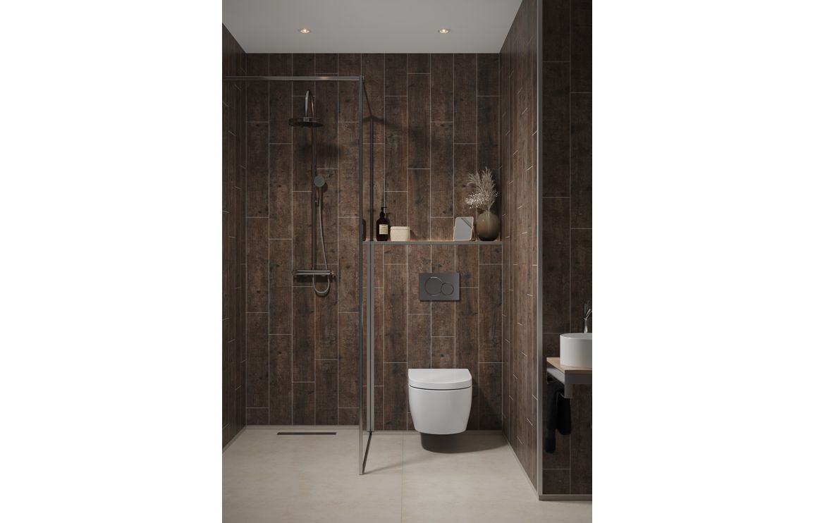 Rough Wood Scandinavian Vertical Plank Wood Effect Wall Panel - 2400 x 600 mm