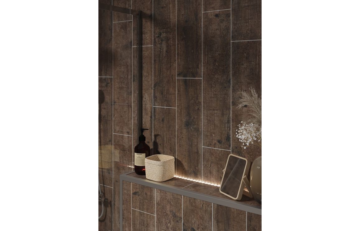 Rough Wood Scandinavian Vertical Plank Wood Effect Wall Panel - 2400 x 600 mm