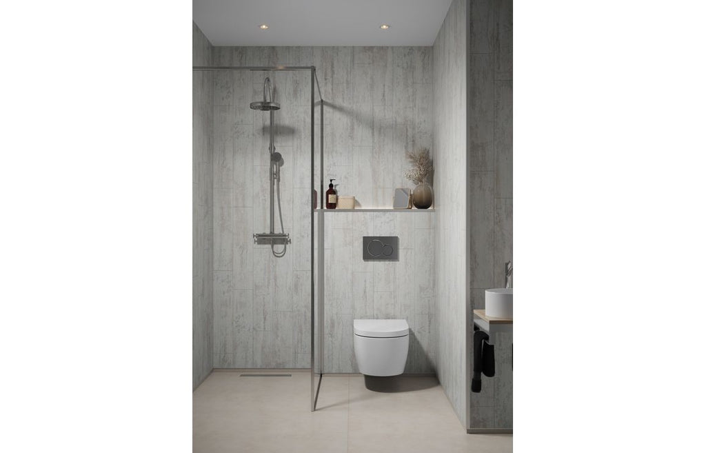 Shabby Chic Scandinavian Vertical Plank Rustic Wood Effect Wall Panel - 2400 x 600 mm