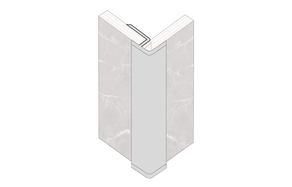 Square External Profile for Wall Panel 2400 mm - Black, Aluminium