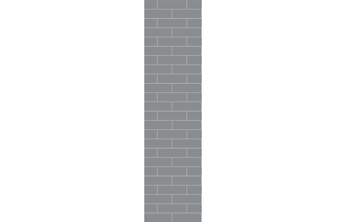 Metro Brick Effect Urban Wall Panel - 2400 x 600 mm - Multiple Colours