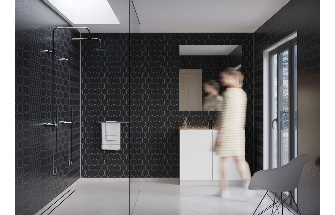 Hexagonal Tile Style Urban Wall Panel - 2400 x 600 mm - Multiple Colours