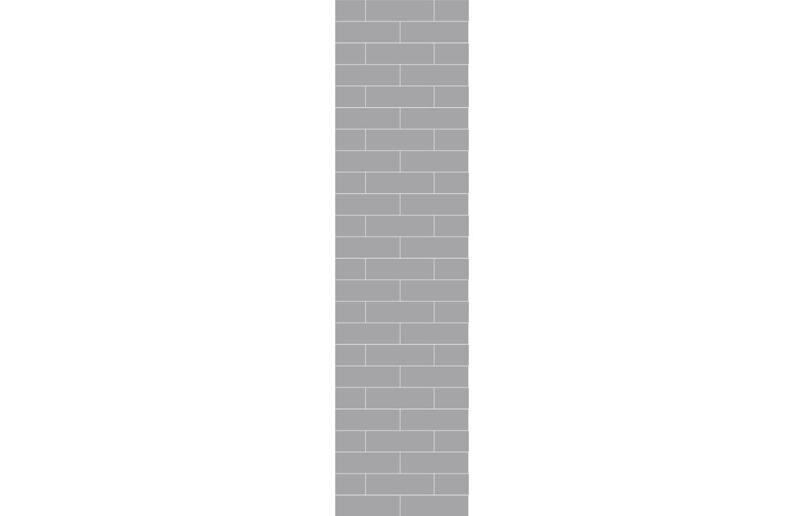 Metro Brick Effect Urban Wall Panel - 2400 x 600 mm - Multiple Colours