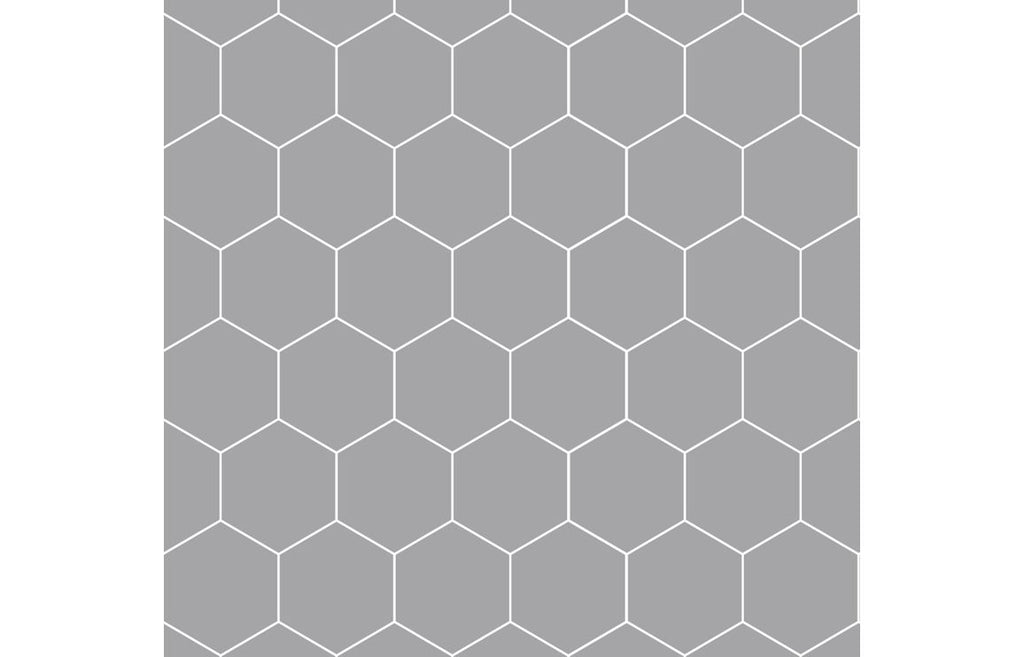 Hexagonal Tile Style Urban Wall Panel - 2400 x 600 mm - Multiple Colours