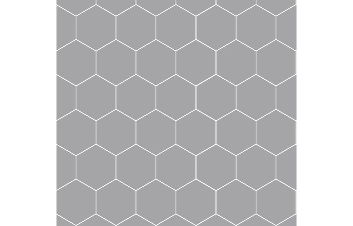 Hexagonal Tile Style Urban Wall Panel - 2400 x 600 mm - Multiple Colours