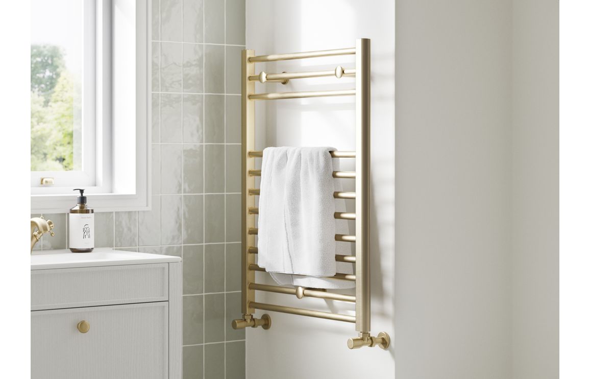 Hilaya Straight 30mm Ladder Radiator - Black, Brass, Bronze, Chrome, Anthracite