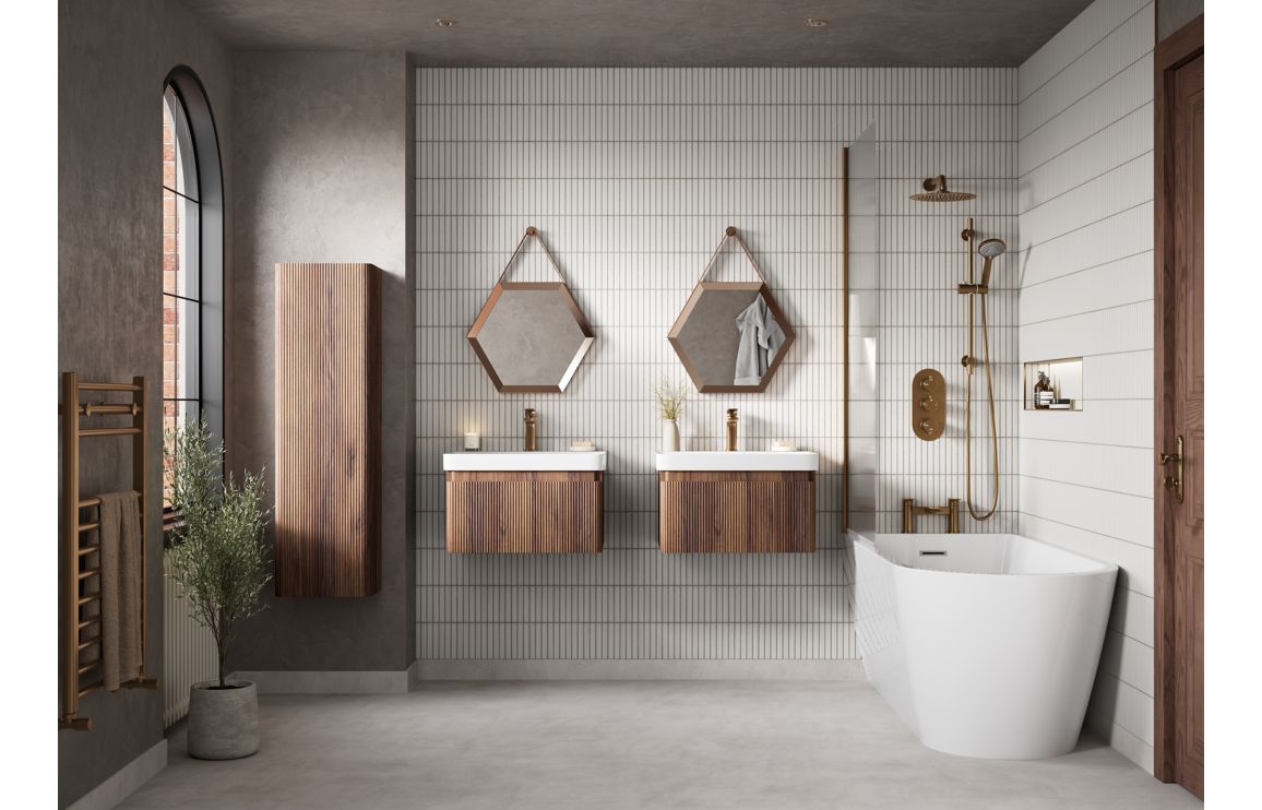 Satkon Hexagonal Plain Mirror 500 x 433 mm - Bronze
