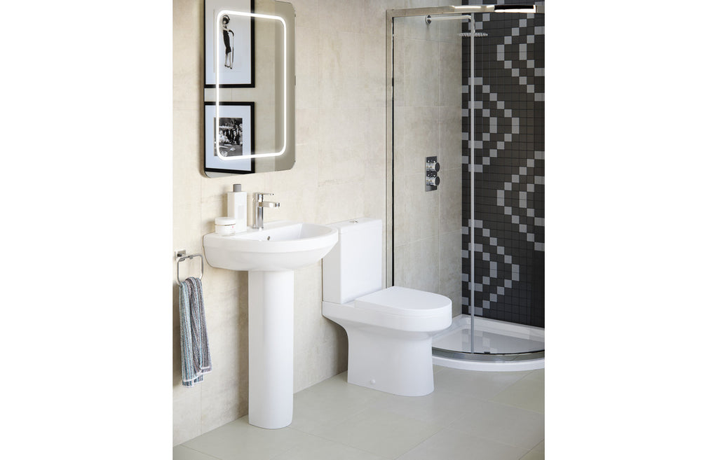 Rasna 500 X 390mm 1 Tap Hole Basin & Full Pedestal