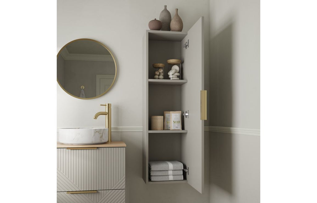 Teda 600/800mm Floorstanding Unit & Basin/ Worktop - Matt Oat