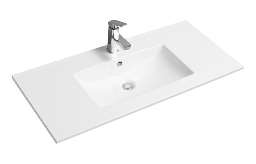 Veer 600/1000mm Floorstanding Unit & Basin - Matt White
