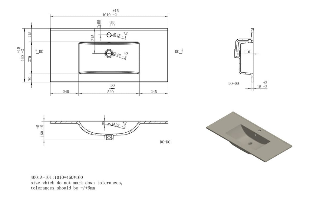 Veer 600/1000mm Floorstanding Unit & Basin - Matt White