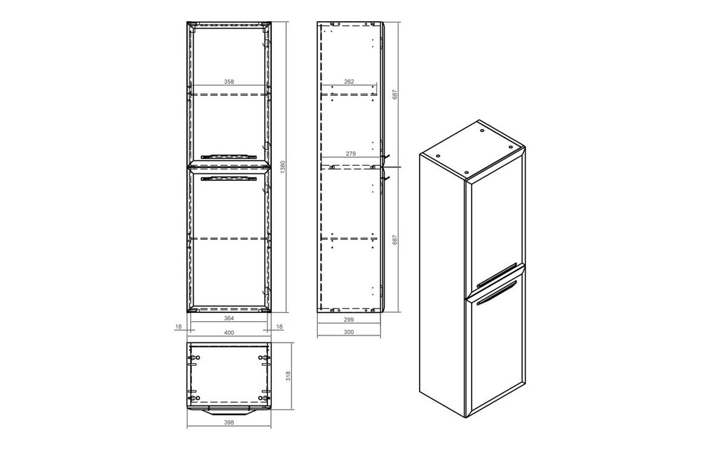 Mendi 400/600/800/1200mm Floorstanding/ Wall Hung Unit & Basin - Matt Apricot