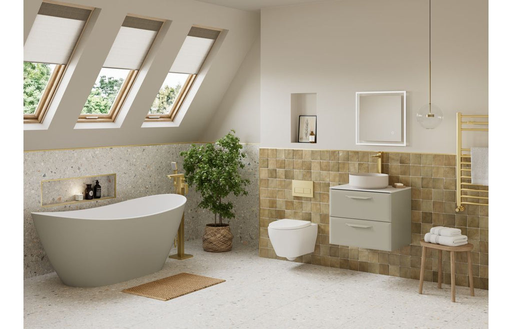 Mendi 400/600/800/1200mm Floorstanding/ Wall Hung Unit & Basin - Matt Latte