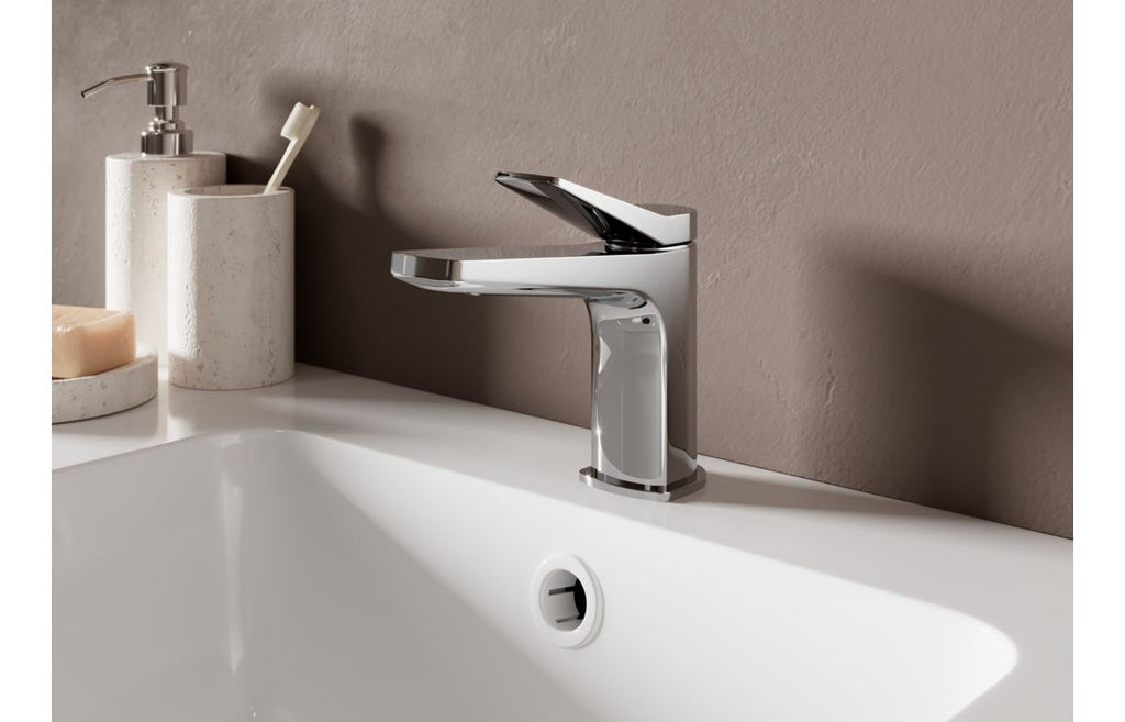 Parlour Basin Mixer Tap & Waste - Brass, Black, Chrome