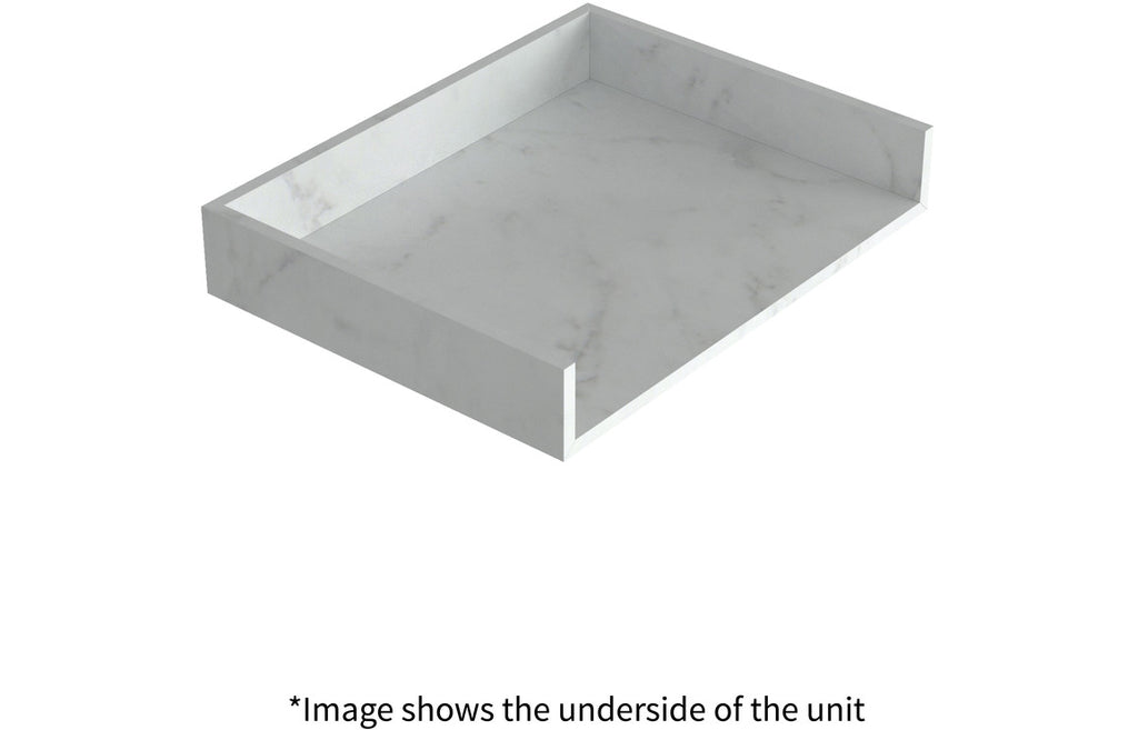 Agro 600/800mm Wall Hung Unit & Shelf - Grey Marble