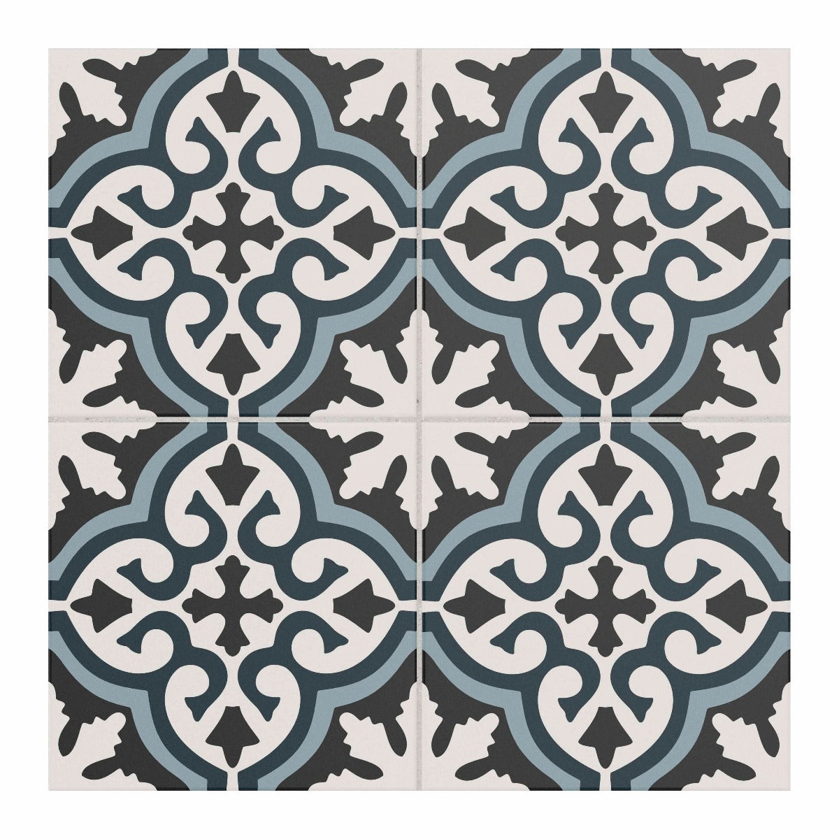Meli Patterned 250x250 - Blue, Black, White