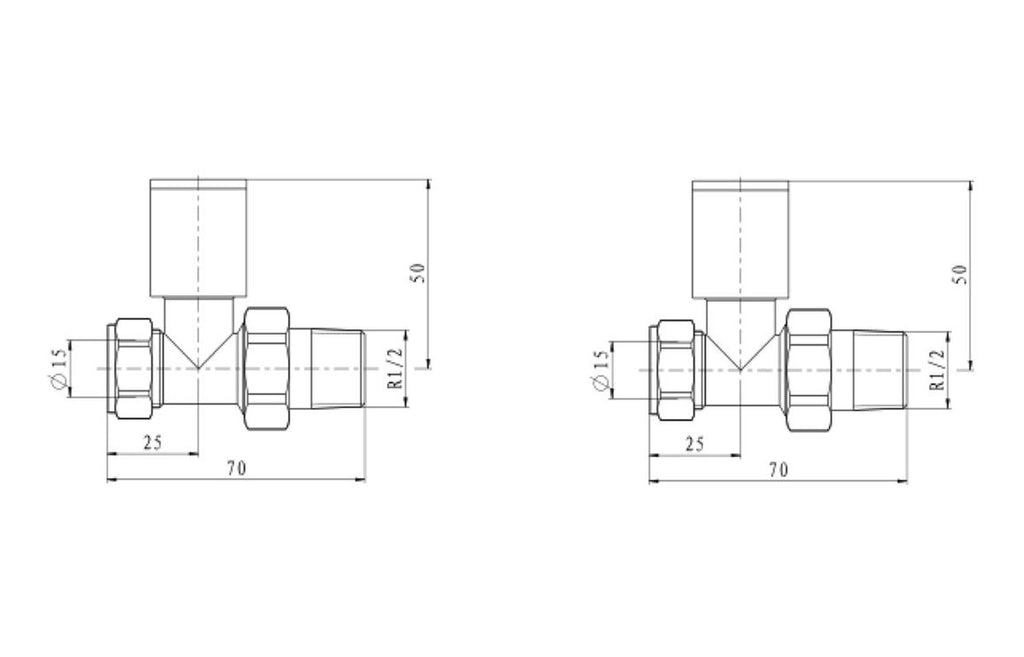 Manual Matt Black Radiator Valves - Angled/ Straight/ Corner