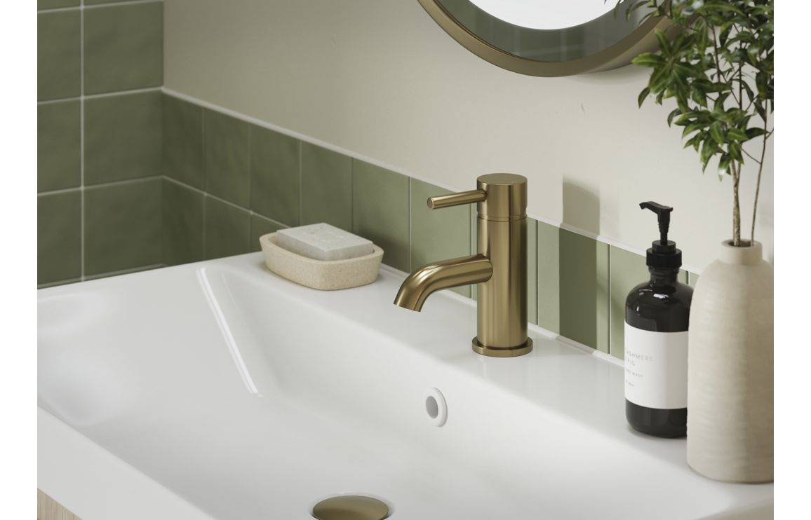Lash Standard Basin Mixer Tap & Waste - Brass, Black, Chrome, Bronze