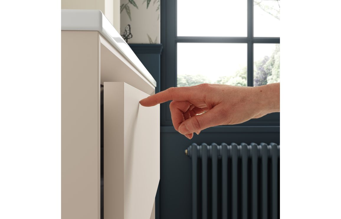 Deba 600/800/1200mm Wall Hung Unit & Basin - Matt Cotton