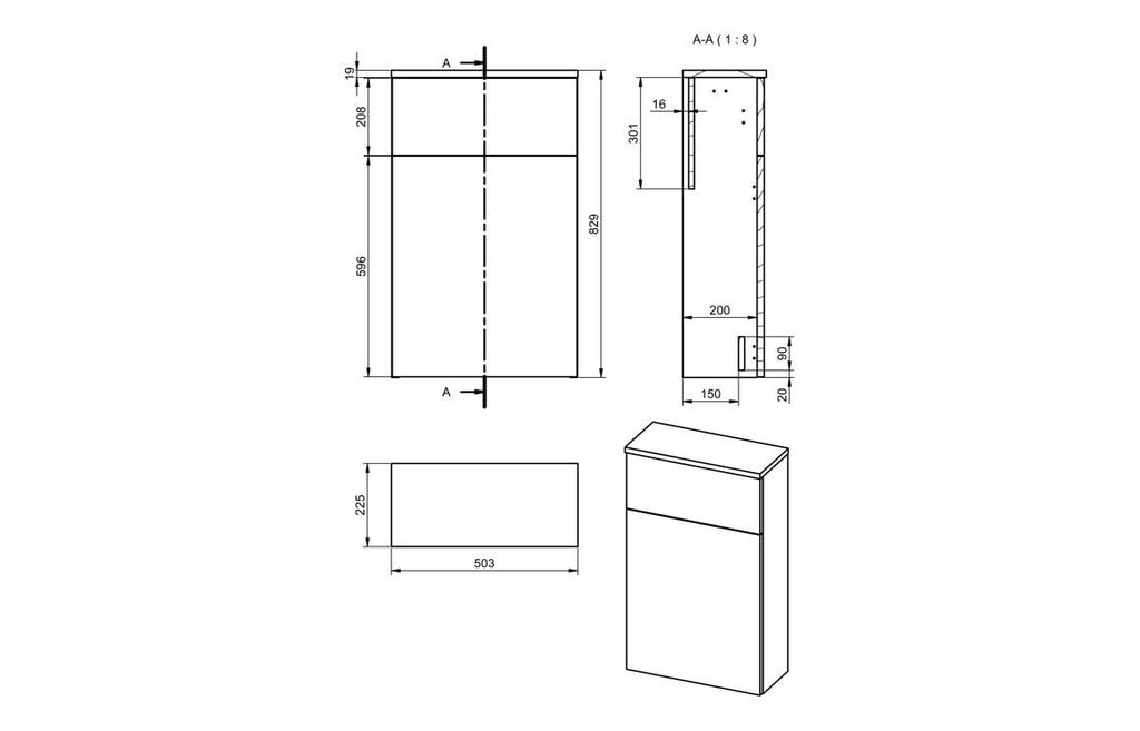 Deba 600/800/1200mm Wall Hung Unit & Basin - Matt White