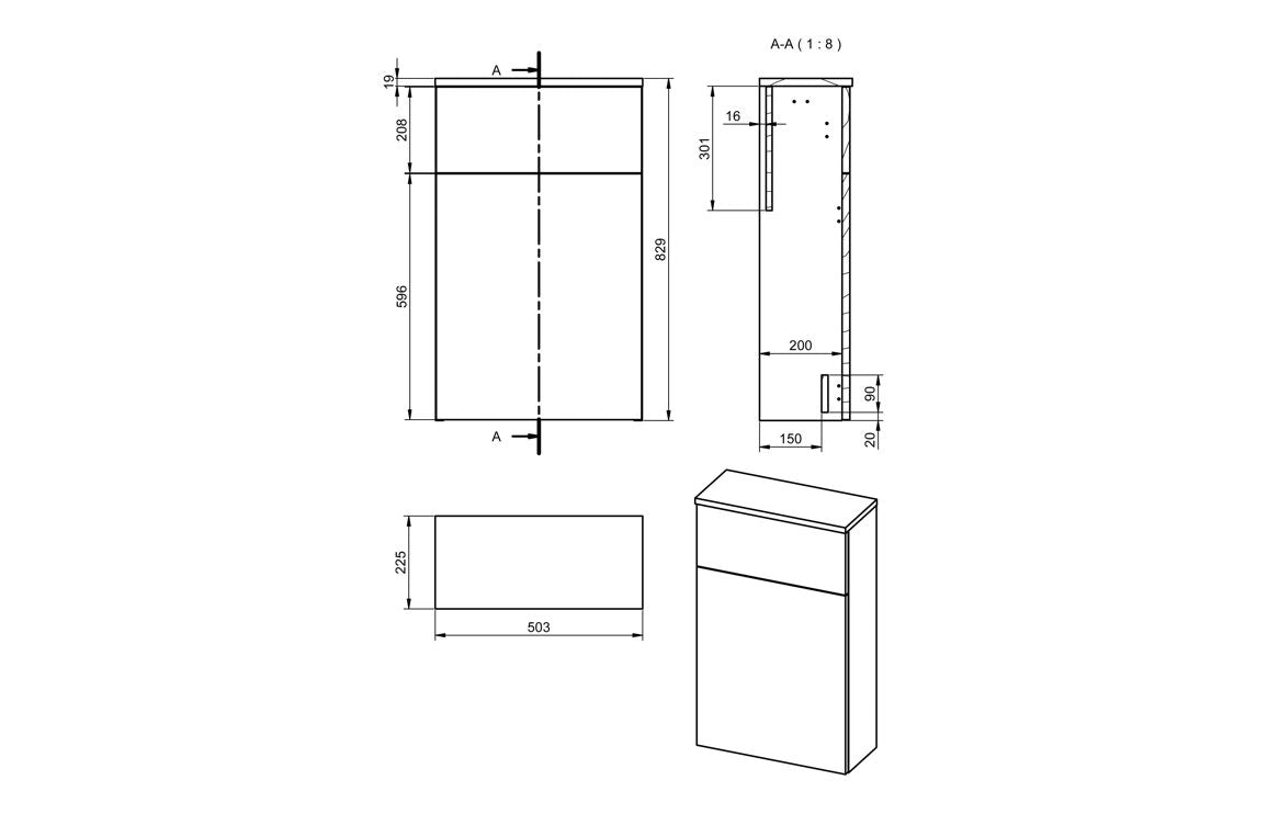 Deba 600/800/1200mm Wall Hung Unit & Basin - Matt Clay