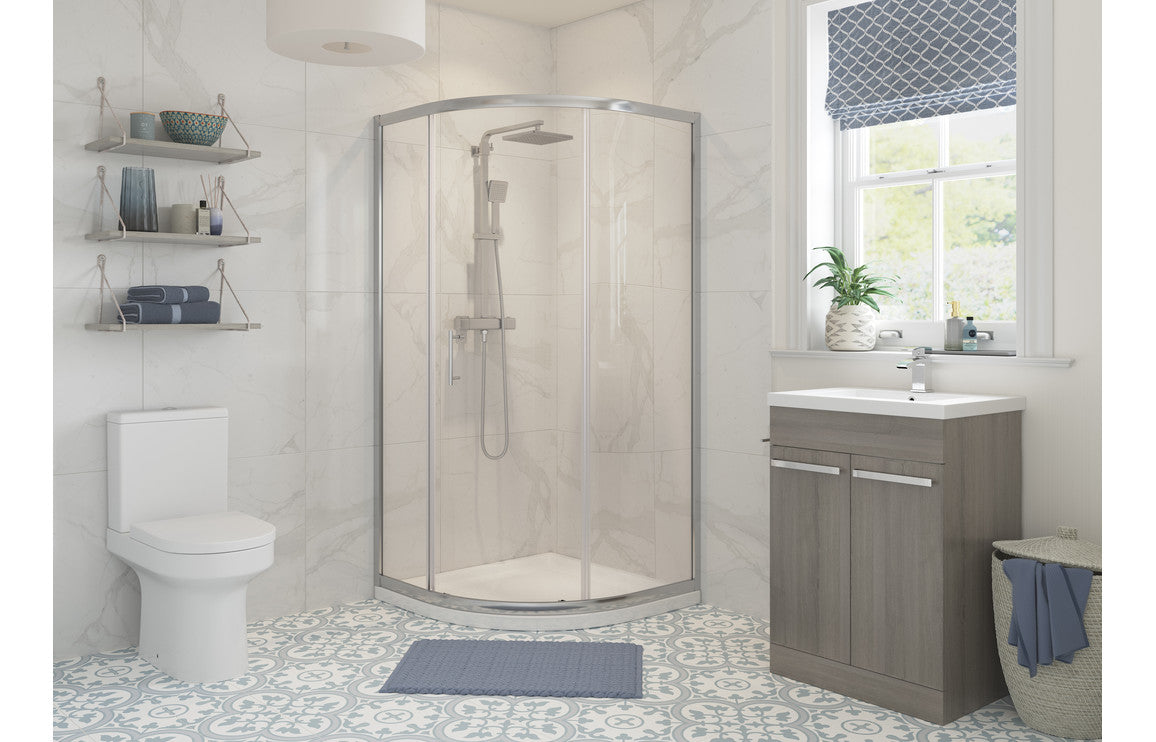 Lux 1 Door Quadrant - Chrome