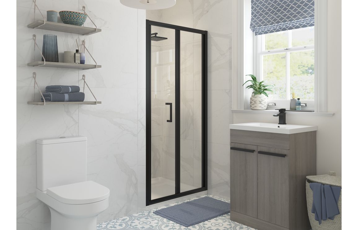 Lux Bifold Shower Door - Brushed Brass, Black, Chrome