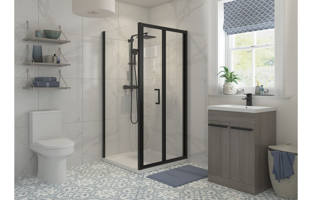 Lux Shower Side Panel - Brushed Brass, Black, Chrome
