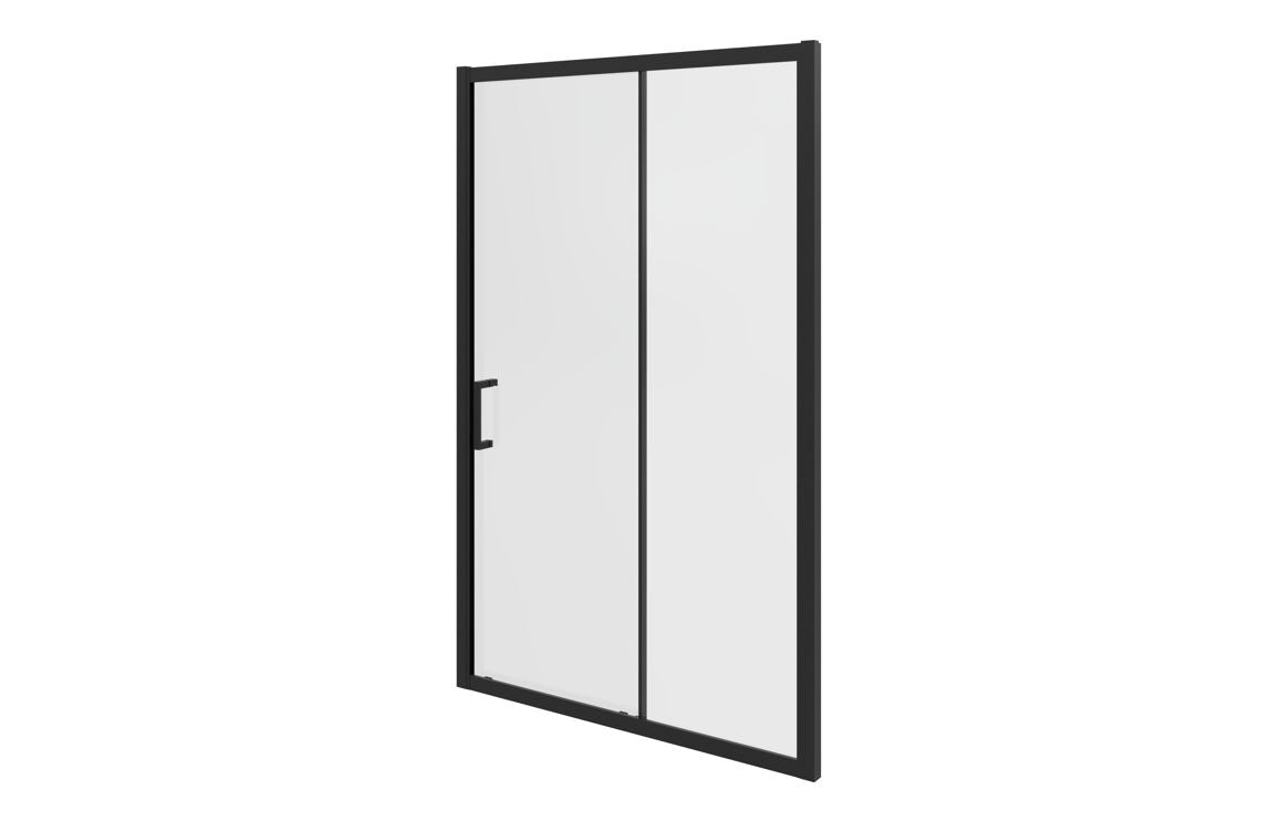 Lux Sliding Shower Door - Brushed Brass, Black, Chrome