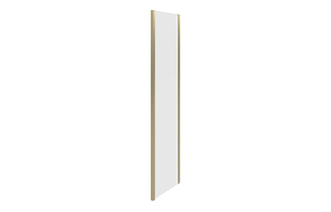 Lux Shower Side Panel - Brushed Brass, Black, Chrome